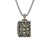 KEITH JACK Sterling Silver & 10K Yellow Gold & 22K Gilding Double frame Reversible Locket