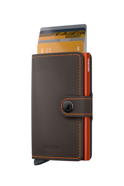 SECRID Miniwallet Matte Truffle-Orange