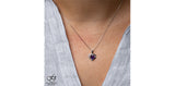 FOREVER JEWELLERY 10K White Gold Heart Shape Amethyst & Diamond Heart Pendant