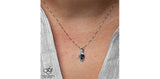 FOREVER JEWELLERY 10K White Gold Marquise Sapphire & Diamond Twist Infinity Pendant