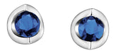 FOREVER JEWELLERY 10K White Gold Sapphire Tension Set Studs