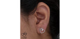 FOREVER JEWELLERY 10K White Gold Diamond Swirl Heart Studs