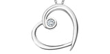 FOREVER JEWELLERY 10K White Gold Diamond Swirl Heart Pendant