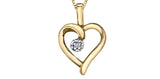 FOREVER JEWELLERY 10K Yellow Gold Diamond Heart Pendant