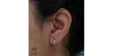 FOREVER JEWELLERY 10K White Gold Diamond Channel Set Huggies