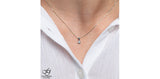 FOREVER JEWELLERY 10K White Gold Diamond Half Bezel Pendant