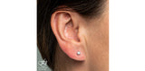 FOREVER JEWELLERY 10K White Gold Diamond Starburst Studs