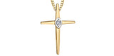 FOREVER JEWELLERY 10K Yellow Gold Diamond Cross Pendant