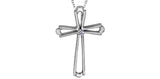 FOREVER JEWELLERY 10K White Gold Diamond Open Cross Pendant