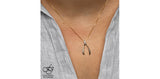 FOREVER JEWELLERY 10K Yellow Gold Diamond Wishbone Pendant