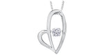 FOREVER JEWELLERY 10K White Gold Diamond Pulse Pulse & Illuminaire Heart Pendant