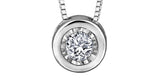FOREVER JEWELLERY 10K White Gold Diamond Illuminaire Bezel Circle Pendant