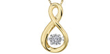 FOREVER JEWELLERY 10K Yellow & White Gold Diamond Pulse Infinity Pendant