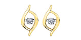 FOREVER JEWELLERY 10K Yellow & White Gold Diamond Pulse Studs
