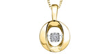 FOREVER JEWELLERY 10K Yellow & White Gold Diamond Pulse Pendant