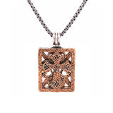 KEITH JACK Sterling Silver & Bronze Oxidized Cross Eclipse Pendant