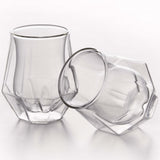 BRILLIANT CRYSTAL Double Double Whiskey Diamond Glass 200ml - Set of 2