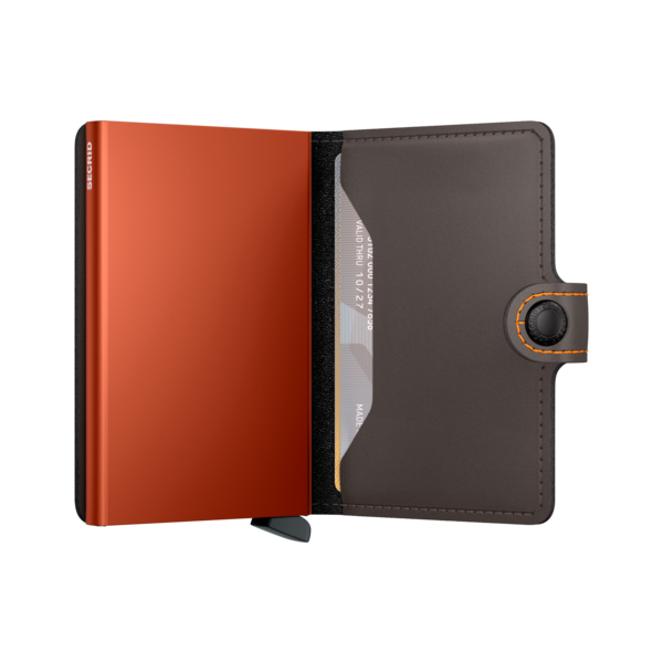 SECRID Miniwallet Matte Truffle-Orange