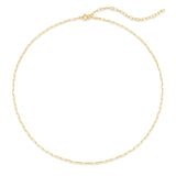 REIGN Sterling Silver Gold Plated Diamond Cut Cable Link Chain