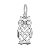 REMBRANDT Sterling Silver Flat Owl Charm