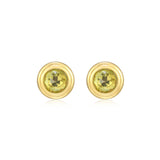 REIGN Sterling Silver 18K Gold Plated Peridot Celebration Gems North Star Studs