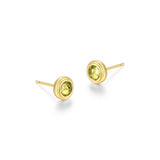 REIGN Sterling Silver 18K Gold Plated Peridot Celebration Gems North Star Studs