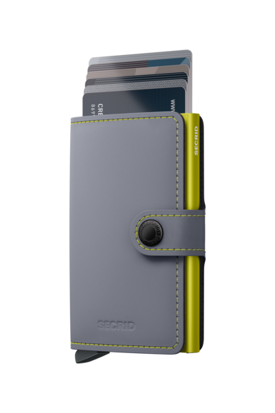 SECRID Miniwallet Matte Grey-Lime