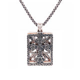 KEITH JACK Sterling Silver & Bronze Oxidized Cross Eclipse Pendant