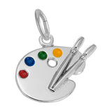 REMBRANDT Sterling Silver Artist Palette and Paint Charm