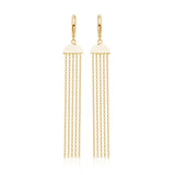 STEELX Stainless Steel Gold Ion Plated Multi Chain Dangly Huggies