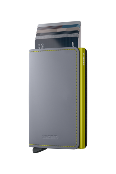 SECRID Slimwallet Matte Grey-Lime