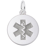REMBRANDT Sterling Silver Medical Symbol Charm