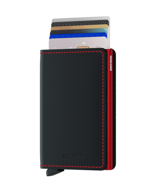 SECRID Slimwallet Matte Black & Red