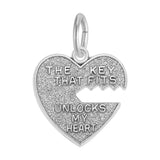 REMBRANDT Sterling Silver Key that Fits Heart Charm