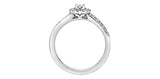 I AM CANADIAN 10K White Gold Canadian Diamond Halo Twist Ring