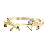 I AM CANADIAN 10K Yellow Gold Canadian Diamond Antler Ring