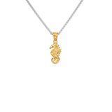 KEITH JACK Sterling Silver & 18KY Vermeil Heartline Reversible Seahorse Pendant