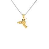 KEITH JACK Sterling Silver & 18K Vermeil Heartline Reversible Hummingbird Pendant
