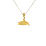 KEITH JACK Sterling Silver & 18K Vermeil Heartline Reversible Whale Tail Pendant
