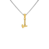 KEITH JACK Sterling Silver & 18K Vermeil Heartline Reversible Axe Pendant