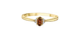 10K Yellow Gold Citrine & Diamond November Birthstone Ring