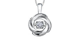FOREVER JEWELLERY 10K White Gold Diamond Pulse Swirl Pendant