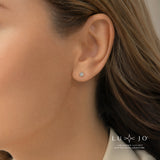 LUJO 10K Yellow Gold Lab Grown Diamond Bezel Set Studs