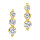 LUJO 10K Yellow Lab Grown Diamond Drop Stud Earrings
