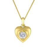 LUJO 10K Yellow Gold Lab Grown Diamond Heart Shape Pendant