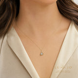 LUJO 10K Yellow Gold Lab Grown Diamond Love Knot Pendant