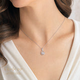 LUJO 10K White Gold Lab Grown Diamond Infinity Pendant