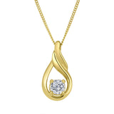 LUJO 10K Yellow Gold Lab Grown Diamond Twist Pendant