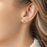 LUJO 10K Yellow Gold Lab Grown Diamond Crossover Studs