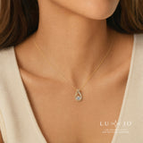 LUJO 10K Yellow Gold Lab Grown Diamond Crossover Pendant